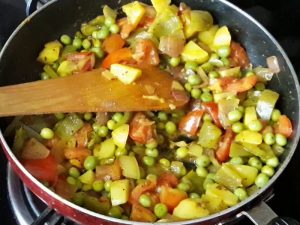 all vegetables in bread upma