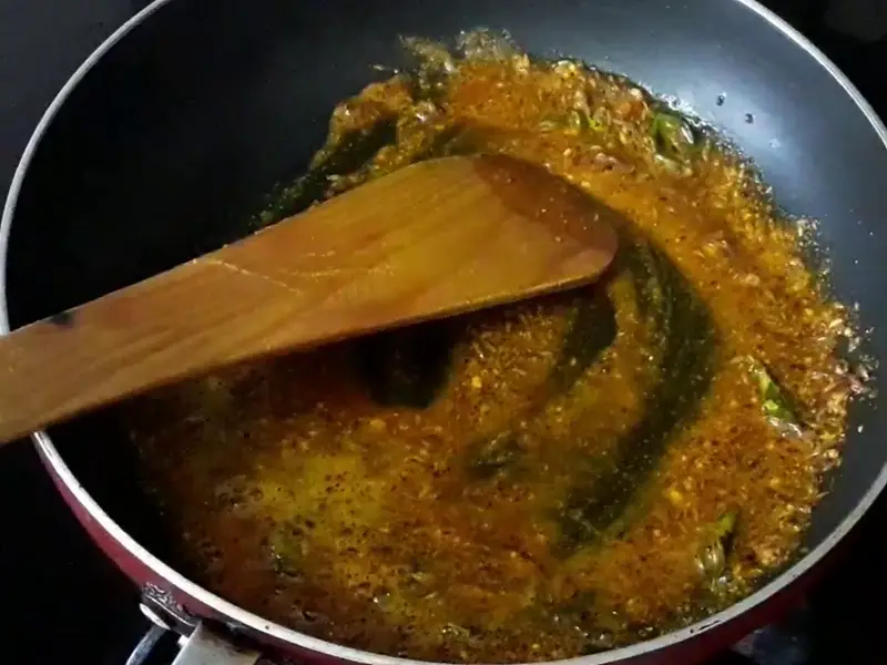 add all spices in oil for potato masala