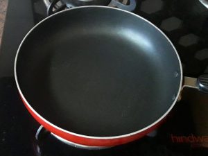 pan on gas stove