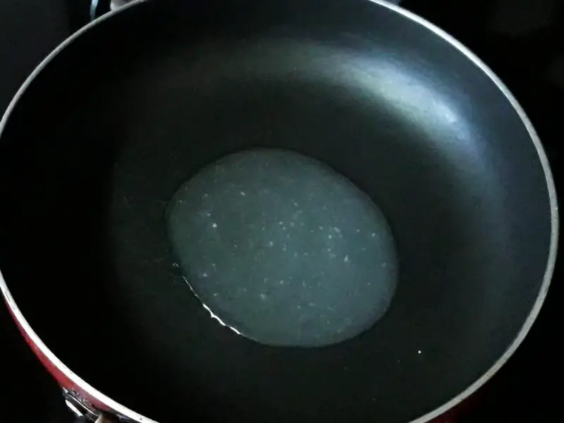 added desi ghee on hot pan