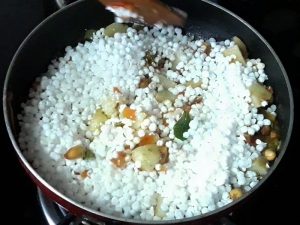 sabudana added in tadka