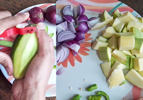 raw mango and onion chutney recipe step-1