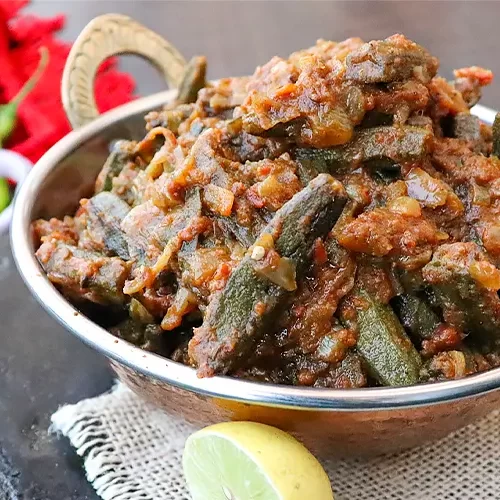 bharwa bhindi with gravy